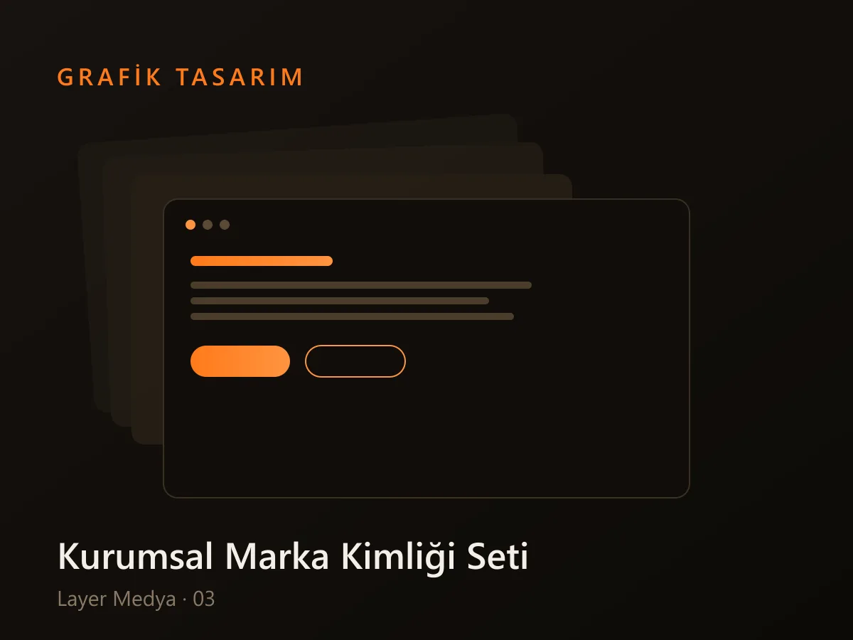 Kurumsal firma için tasarlanan marka kimliği seti çalışması
