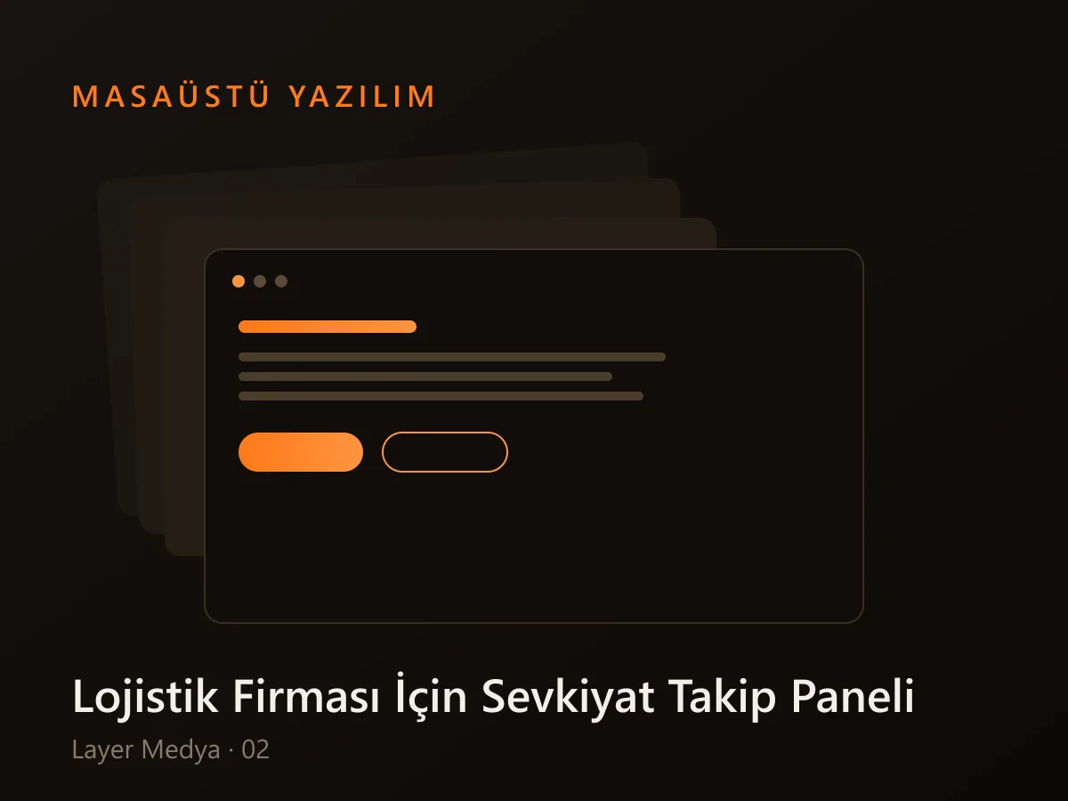 Lojistik firması için geliştirilen sevkiyat takip masaüstü yazılım paneli